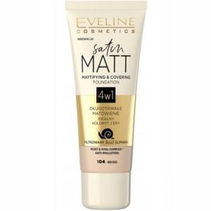 EVELINE Satin Matt Podkład 4w1 nr 104 Beige 30ml