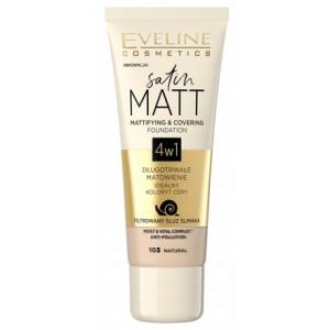 EVELINE Satin Matt Podkład 4w1 nr 103 Natural 30ml