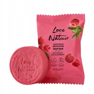 ORIFLAME Love Nature Złuszczające mydło z organiczną miętą i maliną 75g