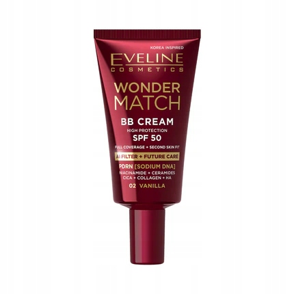 Eveline Wonder Match krem BB 02 Vanilla 30ml wysoka ochrona SPF50