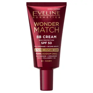 Eveline Wonder Match krem BB 01 Ivory 30ml wysoka ochrona SPF50