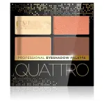 Eveline Quattro paleta cieni 01 brązowa prasowana mix wykończeń 4 x 0,8g