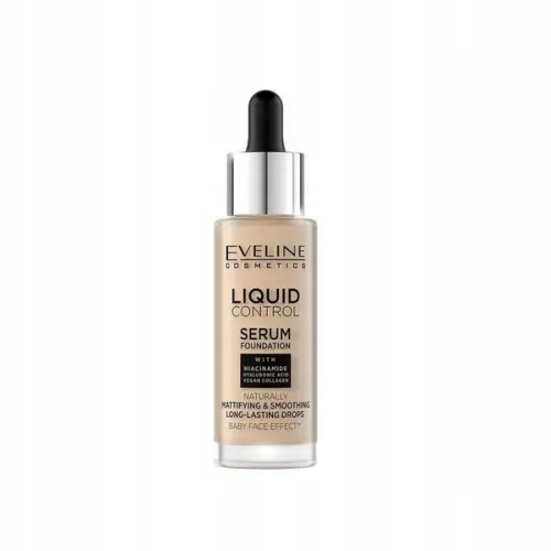 Eveline podkład Liquid Control Serum Foundation 015 Light Vanilla 32 ml