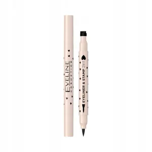 Eveline Cosmetics Eyeliner ze stemplem 2w1 SERCE czarny wodoodporny